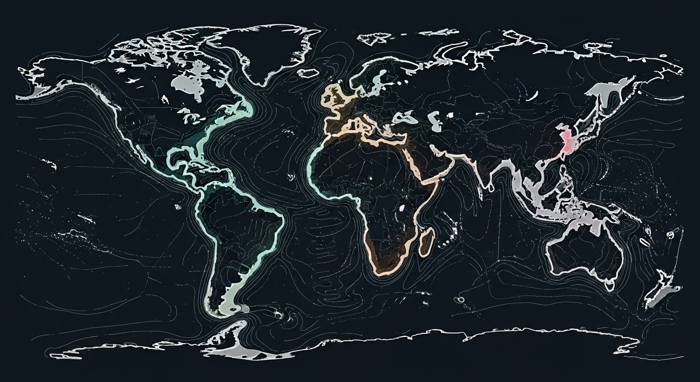 AI 디지털 오대양 세계관 지도
